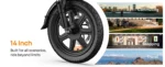 URLIFE 14 Inch Folding E-Bike 48V 7.5Ah 500W Power Removable & Fast Charge 40 Miles Hydraulic Front Suspension Dual Disc Brakes - Image 15