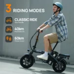 URLIFE 14 Inch Folding E-Bike 48V 7.5Ah 500W Power Removable & Fast Charge 40 Miles Hydraulic Front Suspension Dual Disc Brakes - Image 2