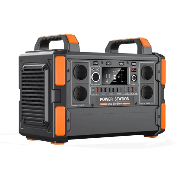 Portable generator solar system with UPS AC 1200 watts portable solar power station outdoor camping emergency power supply