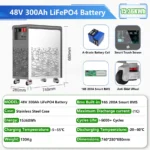 LiFePO4 48V 600Ah 300Ah Battery Pack 6500+ Cycles Bluetooth RS485 CAN BMS 51.2V 100Ah Solar Energy Storage Lithium AKKU EU STOCK - Image 7