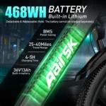 Aairsk GT900 Ebike 250W Motor 36V13AH Battery Electric Bicycle Mountain 26''Off-road Full Suspension Adult Electric Bike - Image 2