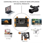 Portable generator solar system with UPS AC 1200 watts portable solar power station outdoor camping emergency power supply - Image 9