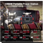 Portable generator solar system with UPS AC 1200 watts portable solar power station outdoor camping emergency power supply - Image 10