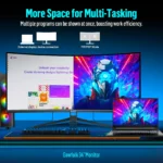 Gawfolk 34 Inch Ultrawide Curved Gaming Monitor, 1500R Curvature 165hz UWQHD, Curved Computer Screen with FreeSync, - Image 4