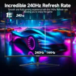 Gawfolk 32 Inch Ultrawide Curved Gaming Monitor, 1800R Curvature 240hz FHD, Curved Computer Screen with FreeSync, - Image 3