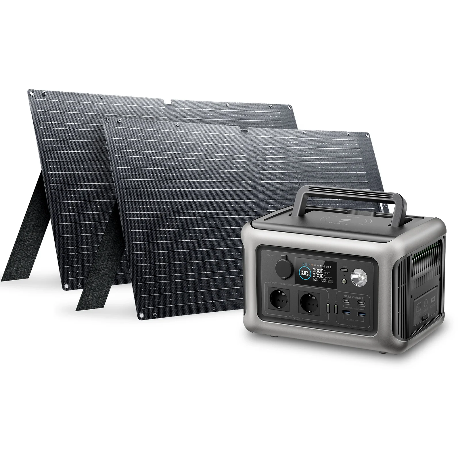 S2de8e8a95399474b9bf1477d2f41a7f9E-1.webp ALLPOWERS R600 Portable Powerstation with Solarpanel (Optional),299Wh 600W LiFePO4 Battery for Home Backup Outdoors Camping RV - Image 1