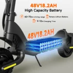 Dual 1000W Black Electric Scooter 50km/h High Speed 70KM Long Range 10" Off-Road Tire Foldable E-Mountain Scooter 48V 18.2AH APP - Image 5