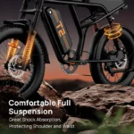 URLIFE T2 Adult 20-inch E-bike All-Terrain Fat Tire E-Mountain Bike 250W 48V 15.6Ah Battery Electric Bicycle - Image 11