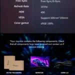 Tiansu monitor 27 inch 144Hz 2 K computer gaming monitor 27 ''monitors for PC 165Hz curved white Full HD 1 Ms monitor - Image 20