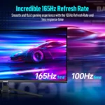 Gawfolk 34 Inch Ultrawide Curved Gaming Monitor, 1500R Curvature 165hz UWQHD, Curved Computer Screen with FreeSync, - Image 5