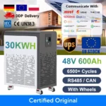 LiFePO4 48V 600Ah 300Ah Battery Pack 6500+ Cycles Bluetooth RS485 CAN BMS 51.2V 100Ah Solar Energy Storage Lithium AKKU EU STOCK