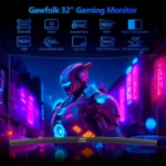 Gawfolk 32 Inch Ultrawide Curved Gaming Monitor, 1800R Curvature 240hz FHD, Curved Computer Screen with FreeSync, - Image 2