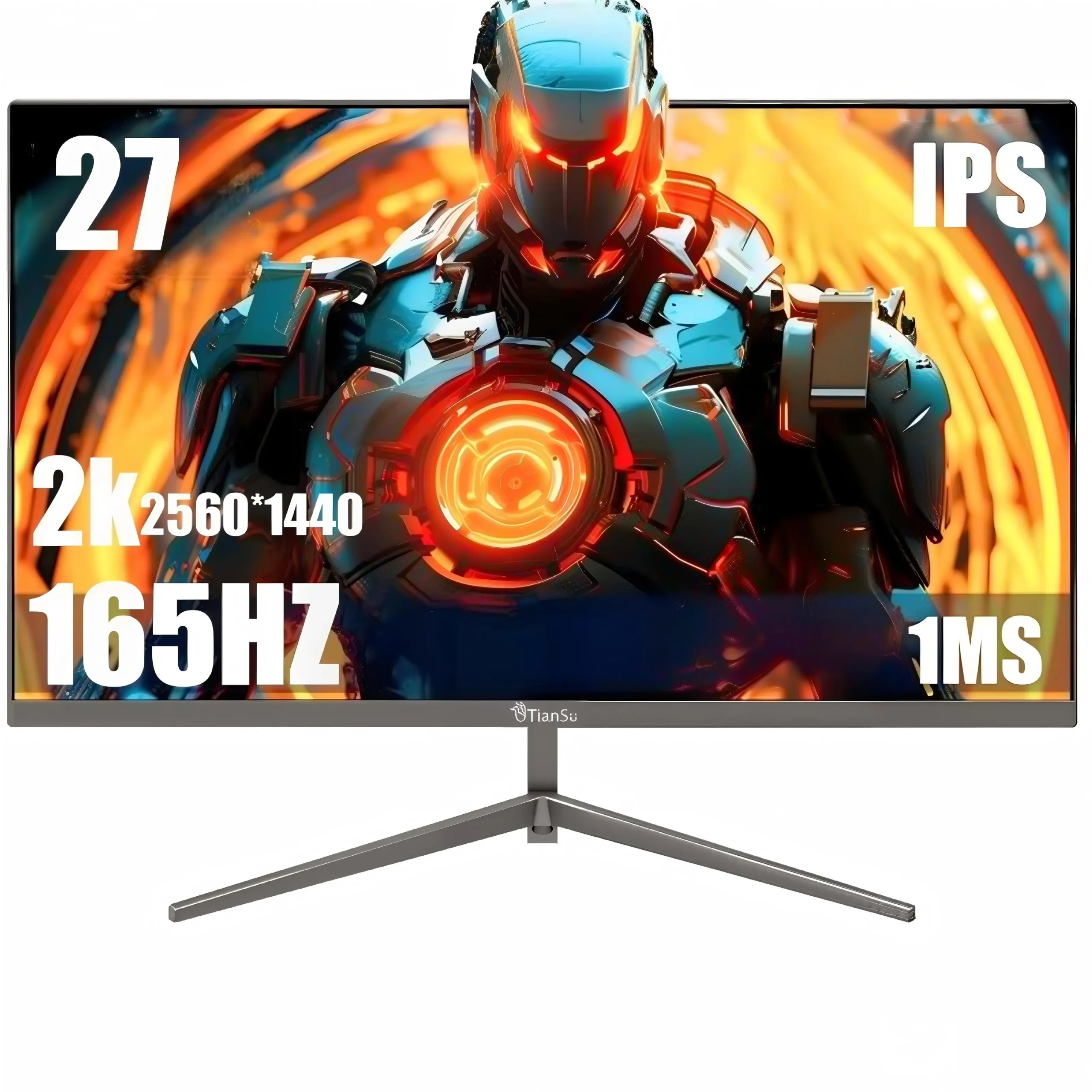 Sd24ca3c6360845a8bfd59d5e348d620al.webp Tiansu monitor 27 inch 144Hz 2 K computer gaming monitor 27 ''monitors for PC 165Hz curved white Full HD 1 Ms monitor - Image 1