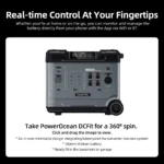 5000W UPS Dual Voltage RV Emergency Power Supply Portable Power Station 5120Wh APP Control Solar Generator - Image 2