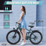 Aairsk GT900 Ebike 250W Motor 36V13AH Battery Electric Bicycle Mountain 26''Off-road Full Suspension Adult Electric Bike - Image 6