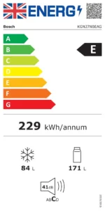 Bosch Series 2 KGN27NBEAG, Free-standing fridge-freezer with freezer at bottom - Image 6